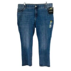 Lee Plus NEW Women's Size 24W Stretch Jeans Regular Fit Straight Leg Mid Rise